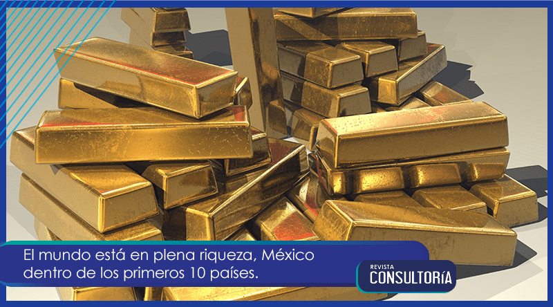 El mundo está en plena riqueza, México dentro de los primeros 10 países.